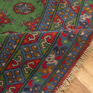 שטיח אפגני בוכרה 00 ירוק 198*152 | Bokhara Rug