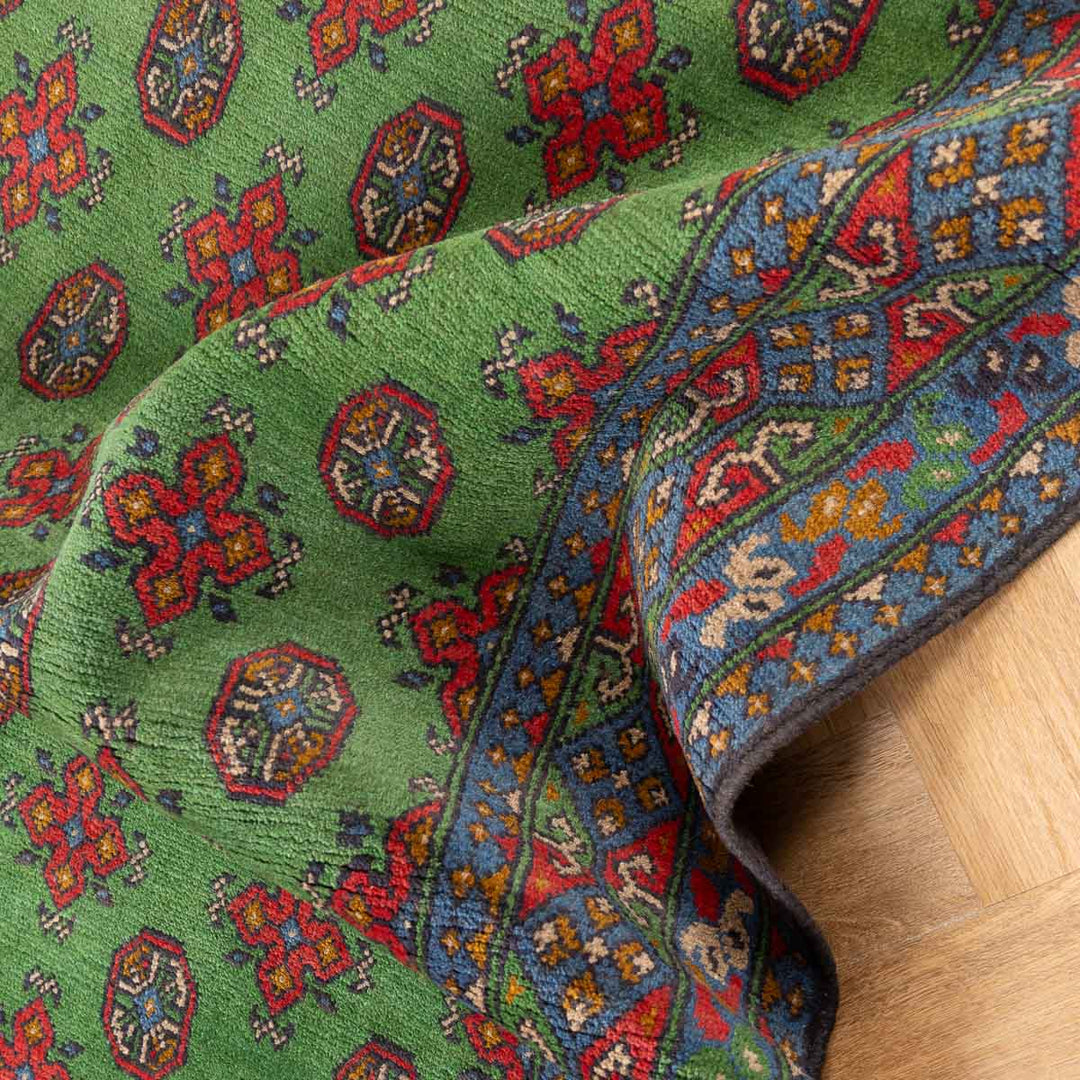 שטיח אפגני בוכרה 00 ירוק 198*152 | Bokhara Rug
