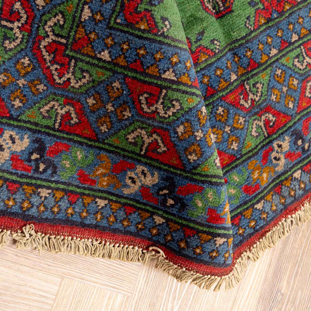 שטיח אפגני בוכרה 00 ירוק 198*152 | Bokhara Rug