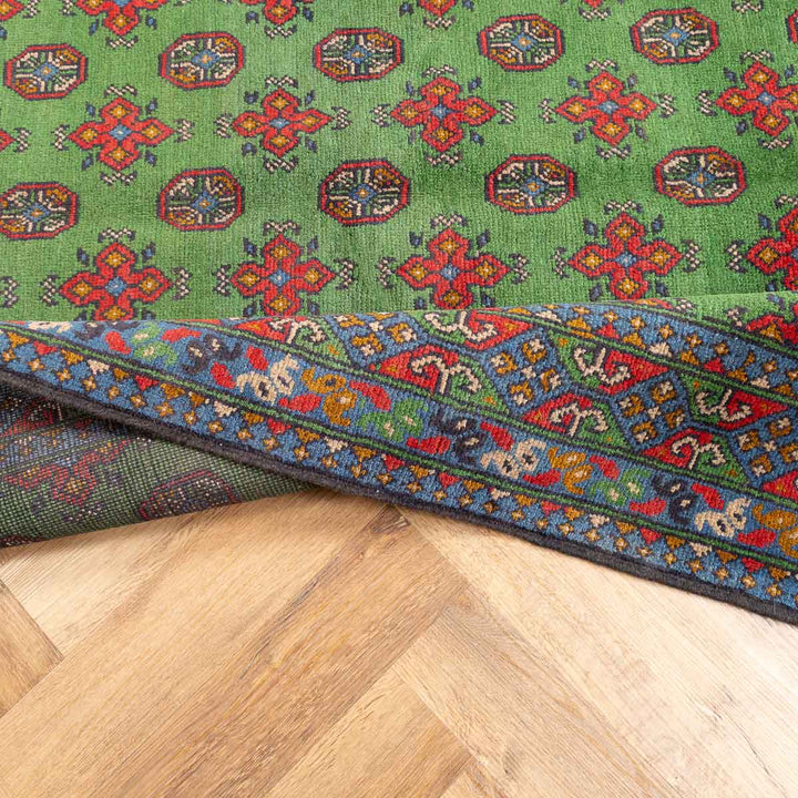 שטיח אפגני בוכרה 00 ירוק 198*152 | Bokhara Rug