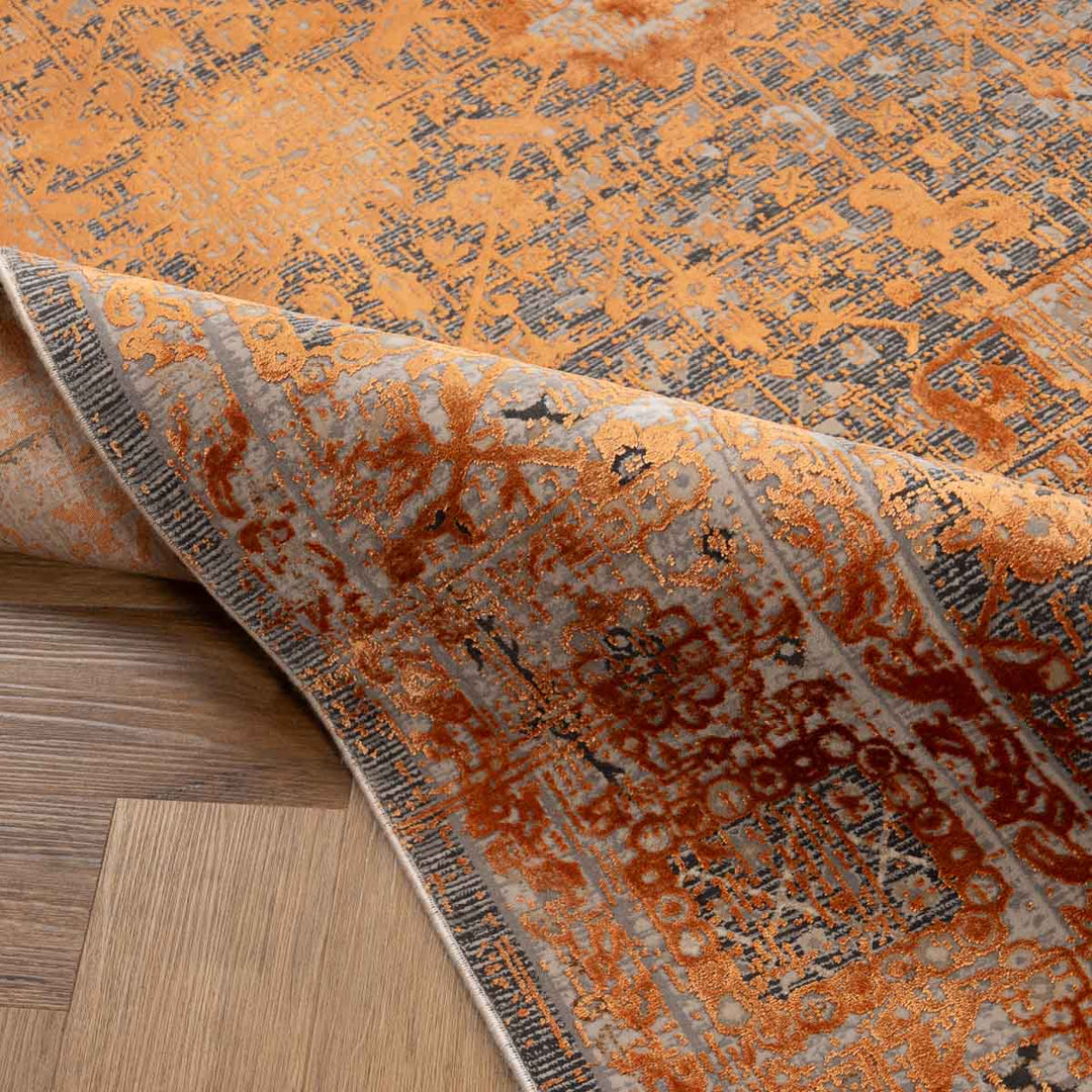 שטיח היסטוריה 10 אפור\כתום 290*200 ס"מ  | Historia