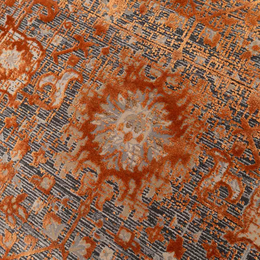 שטיח היסטוריה 10 אפור\כתום 290*200 ס"מ  | Historia