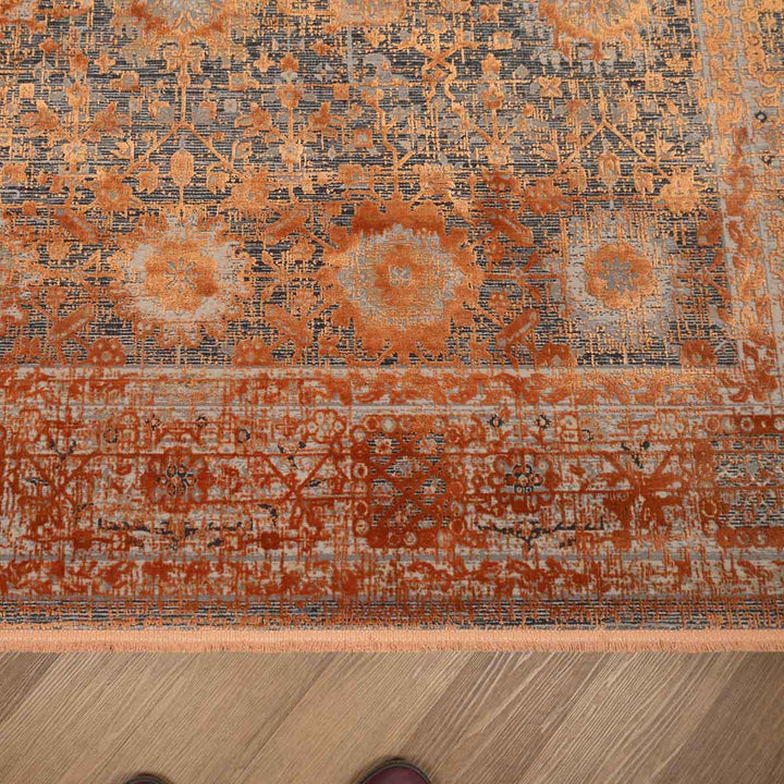 שטיח היסטוריה 10 אפור\כתום 290*200 ס"מ  | Historia