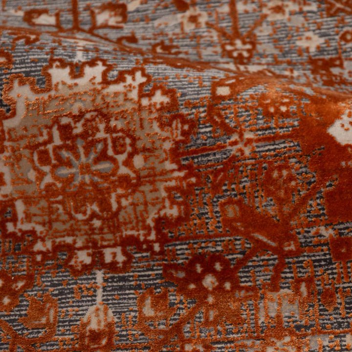 שטיח היסטוריה 10 אפור\כתום 290*200 ס"מ  | Historia