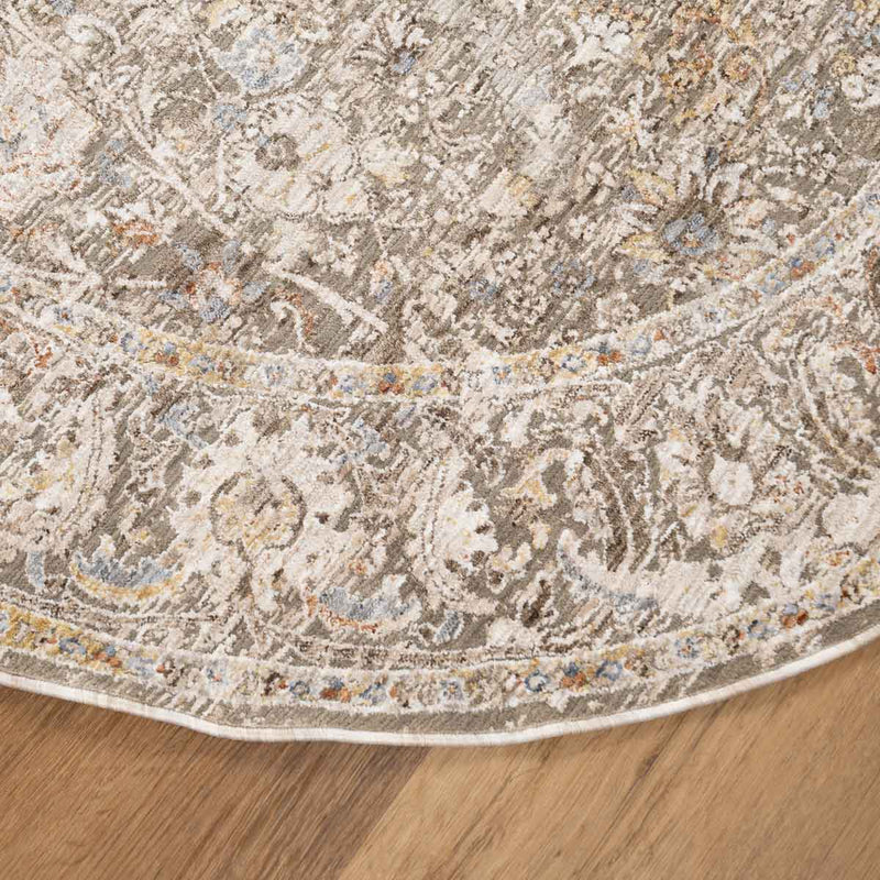שטיח הריטאז' 09 אפור/קוניאק עגול | Heritage