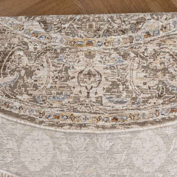 שטיח הריטאז' 09 אפור/קוניאק עגול | Heritage