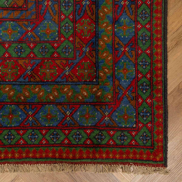 שטיח אפגני בוכרה 00 ירוק 356*258 | Bokhara Rug