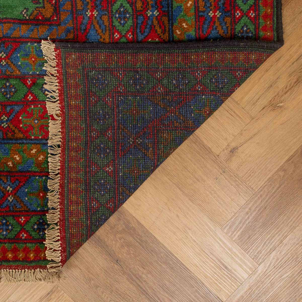 שטיח אפגני בוכרה 00 ירוק 356*258 | Bokhara Rug