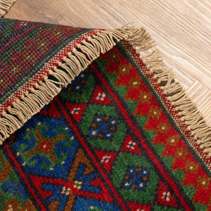 שטיח אפגני בוכרה 00 ירוק 356*258 | Bokhara Rug