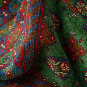 שטיח אפגני בוכרה 00 ירוק 356*258 | Bokhara Rug