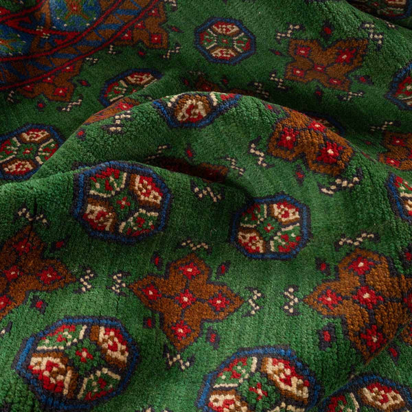 שטיח אפגני בוכרה 00 ירוק 356*258 | Bokhara Rug