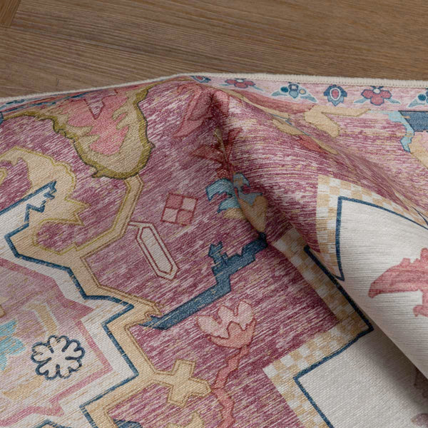 שטיח לוטוס מלכותי 12 קרם\ורוד | Royal Lotus Rug