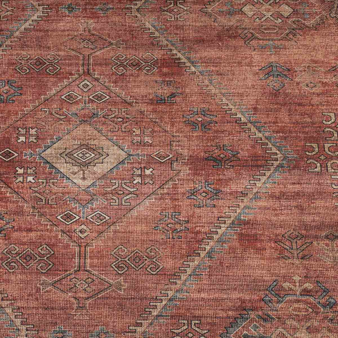 שטיח וינטאז' רוז 05 אדום בריק עגול