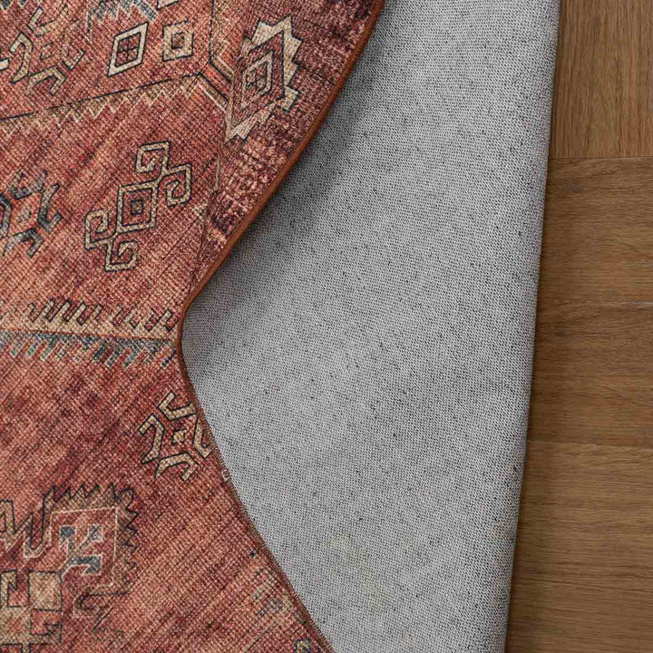 שטיח וינטאז' רוז 05 אדום בריק עגול