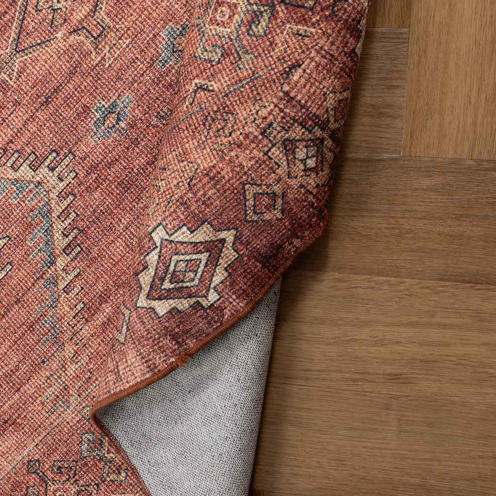 שטיח וינטאז' רוז 05 אדום בריק עגול