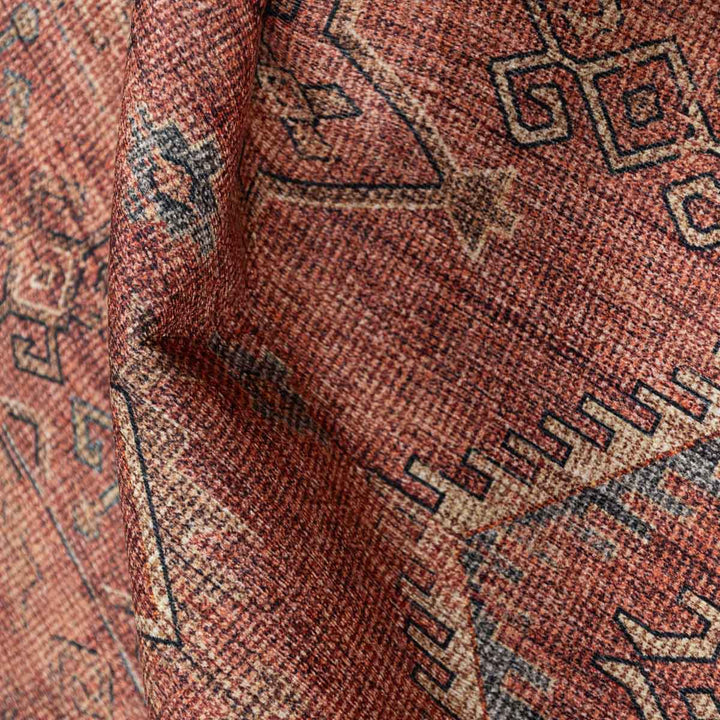 שטיח וינטאז' רוז 05 אדום בריק עגול