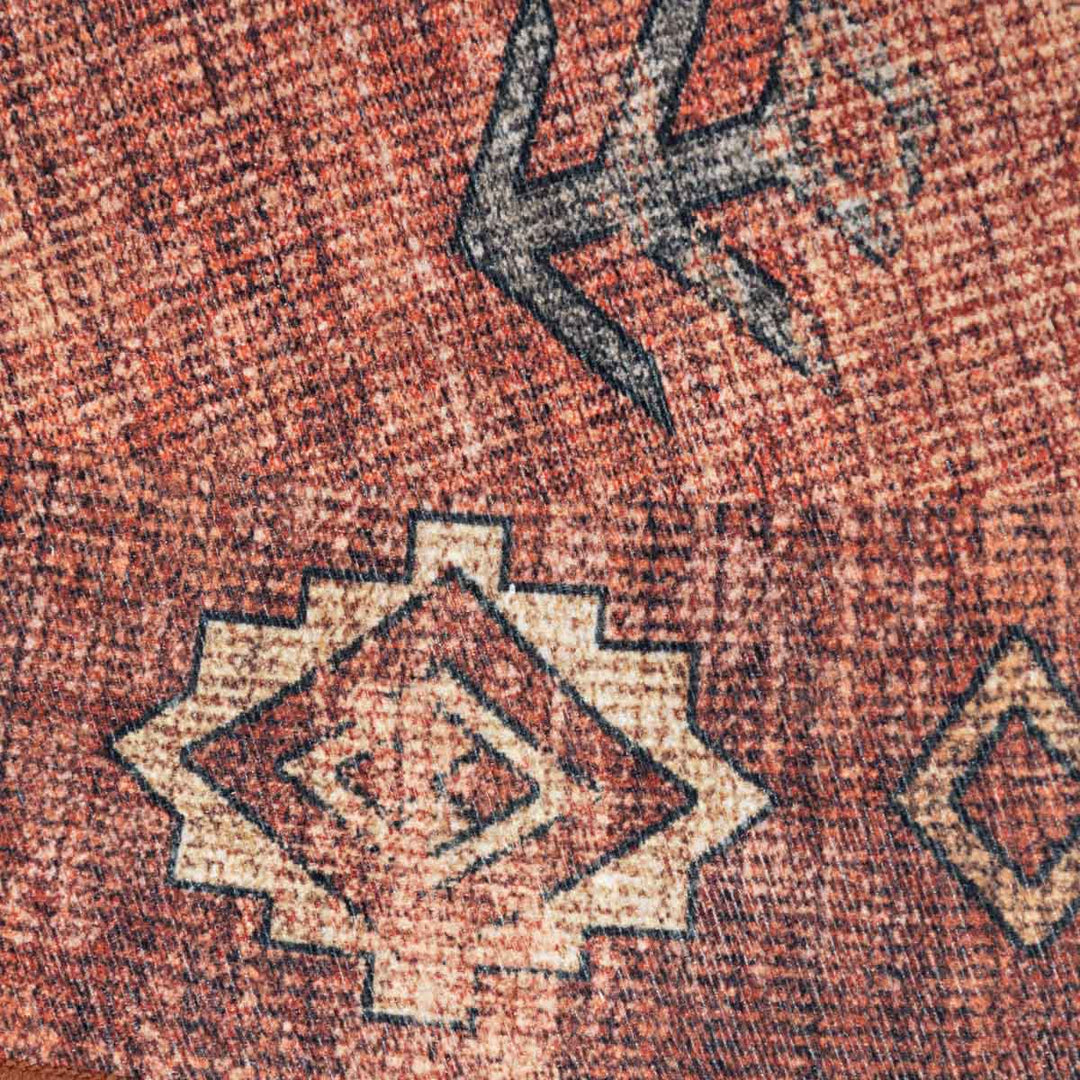 שטיח וינטאז' רוז 05 אדום בריק עגול