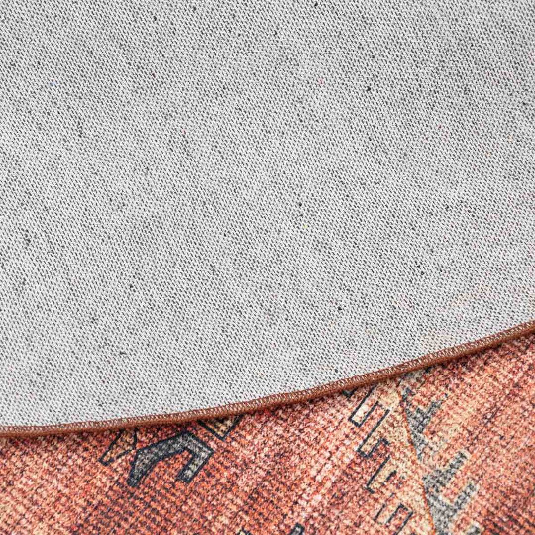 שטיח וינטאז' רוז 05 אדום בריק עגול