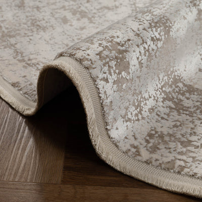 שטיח נול פרמיום 200 אפור/קרם עגול | Nool Premium