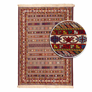 שטיח סומק פרסי 00 צבעוני 204*141 | Persian Sumak