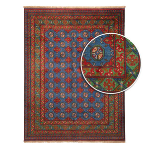 שטיח  אפגני בוכרה 00 כחול 198*151  | Bokhara Rug
