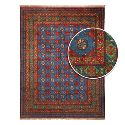 שטיח  אפגני בוכרה 00 כחול 198*151  | Bokhara Rug