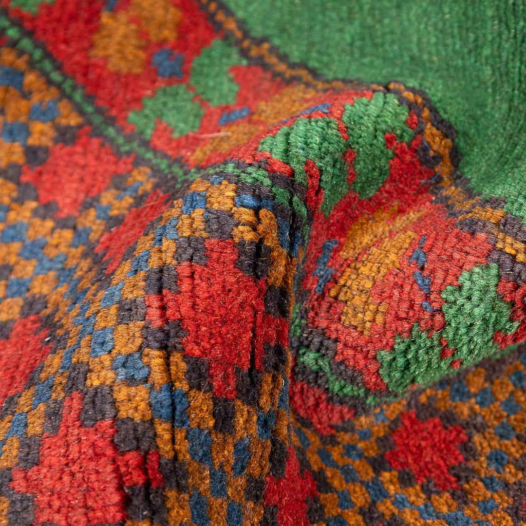 שטיח אפגני רגל פיל 00 ירוק  145*143