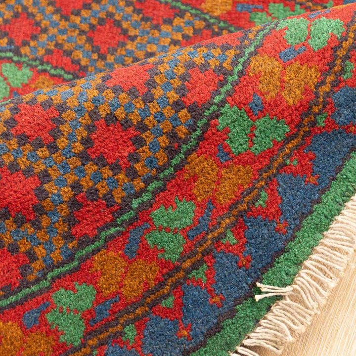 שטיח אפגני רגל פיל 00 ירוק  145*143