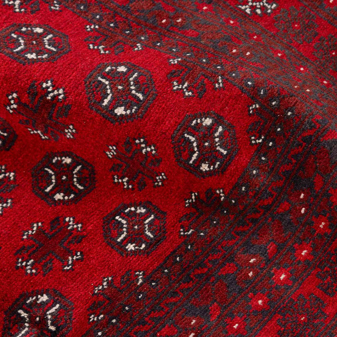 שטיח אפגני בוכרה 00 אדום 237*163 | Bokhara Rug