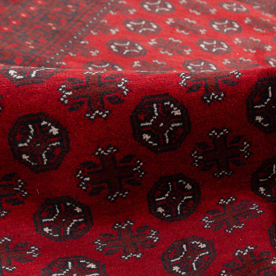 שטיח אפגני בוכרה 00 אדום 237*163 | Bokhara Rug