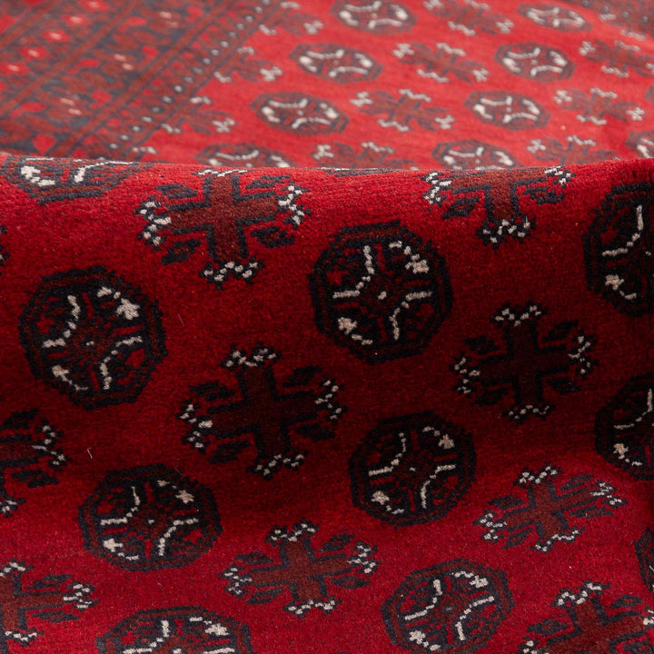 שטיח אפגני בוכרה 00 אדום 237*163 | Bokhara Rug