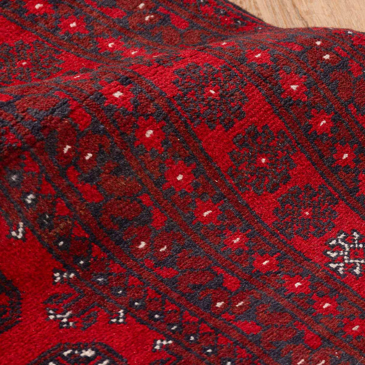 שטיח אפגני בוכרה 00 אדום 237*163 | Bokhara Rug