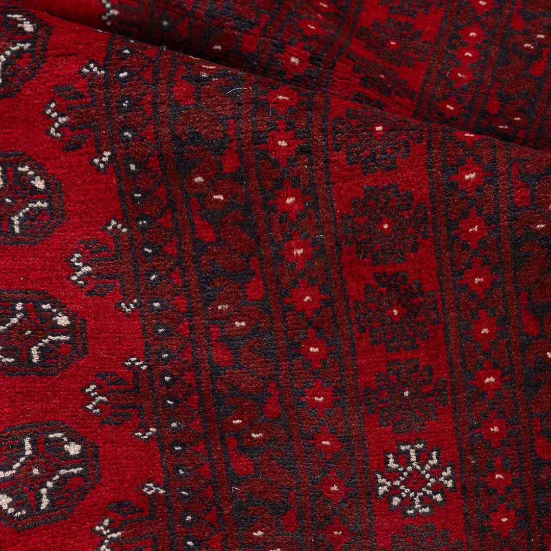 שטיח אפגני בוכרה 00 אדום 237*163 | Bokhara Rug