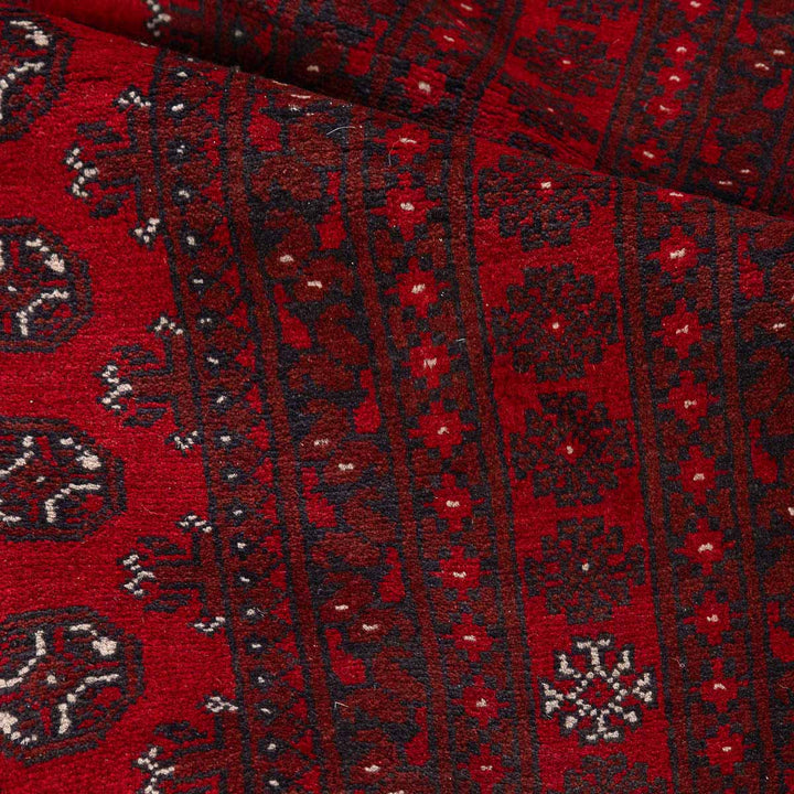 שטיח אפגני בוכרה 00 אדום 237*163 | Bokhara Rug
