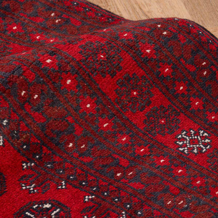 שטיח אפגני בוכרה 00 אדום 237*163 | Bokhara Rug