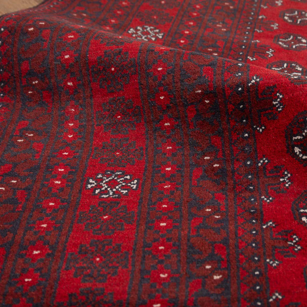 שטיח אפגני בוכרה 00 אדום 237*163 | Bokhara Rug