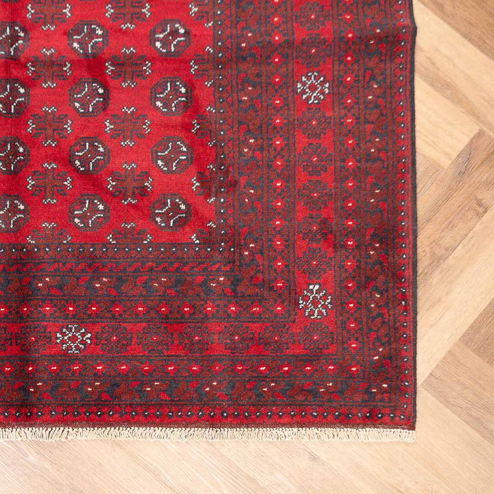 שטיח אפגני בוכרה 00 אדום 237*163 | Bokhara Rug