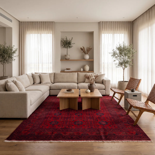שטיח אפגני חלממדי קונדוז 00 אדום 296*208, Dreamy Morning Glow, styled props.