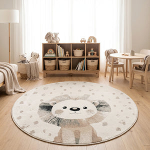 שטיח אריה 01 קרם עגול, Dreamy Morning Glow, styled props.
