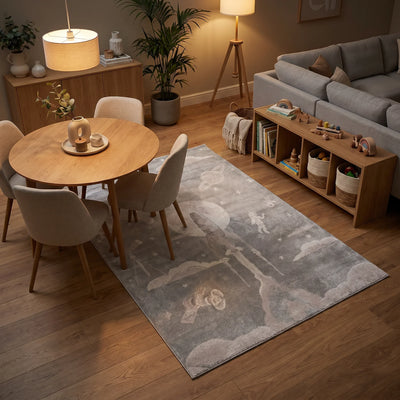 שטיח חלל 01 אפור, Cozy Evening Mood, styled props.