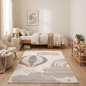 שטיח כדור פורח 01 קרם, Dreamy Morning Glow, styled props.
