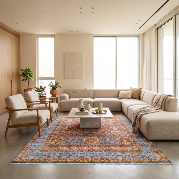 שטיח ממלוק 00 צבעוני 304*211 | Mamluk, Dreamy Morning Glow, styled props.