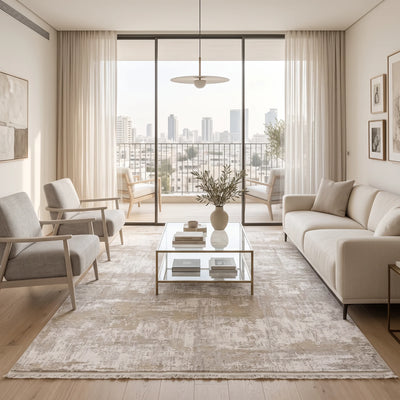 שטיח נול פרמיום 11 בז'/קרם | Nool Premium, Dreamy Morning Glow, styled props.