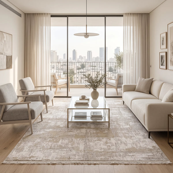 שטיח נול פרמיום 11 בז'/קרם | Nool Premium, Dreamy Morning Glow, styled props.