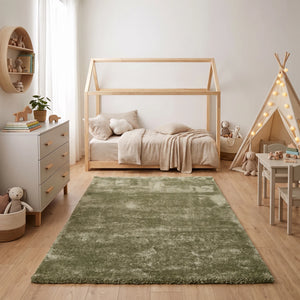 שטיח שאגי טאץ' 01 GREEN, Dreamy Morning Glow, styled props.