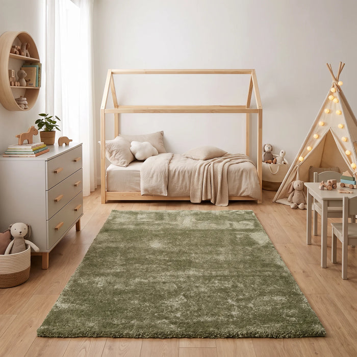 שטיח שאגי טאץ' 01 GREEN, Dreamy Morning Glow, styled props.