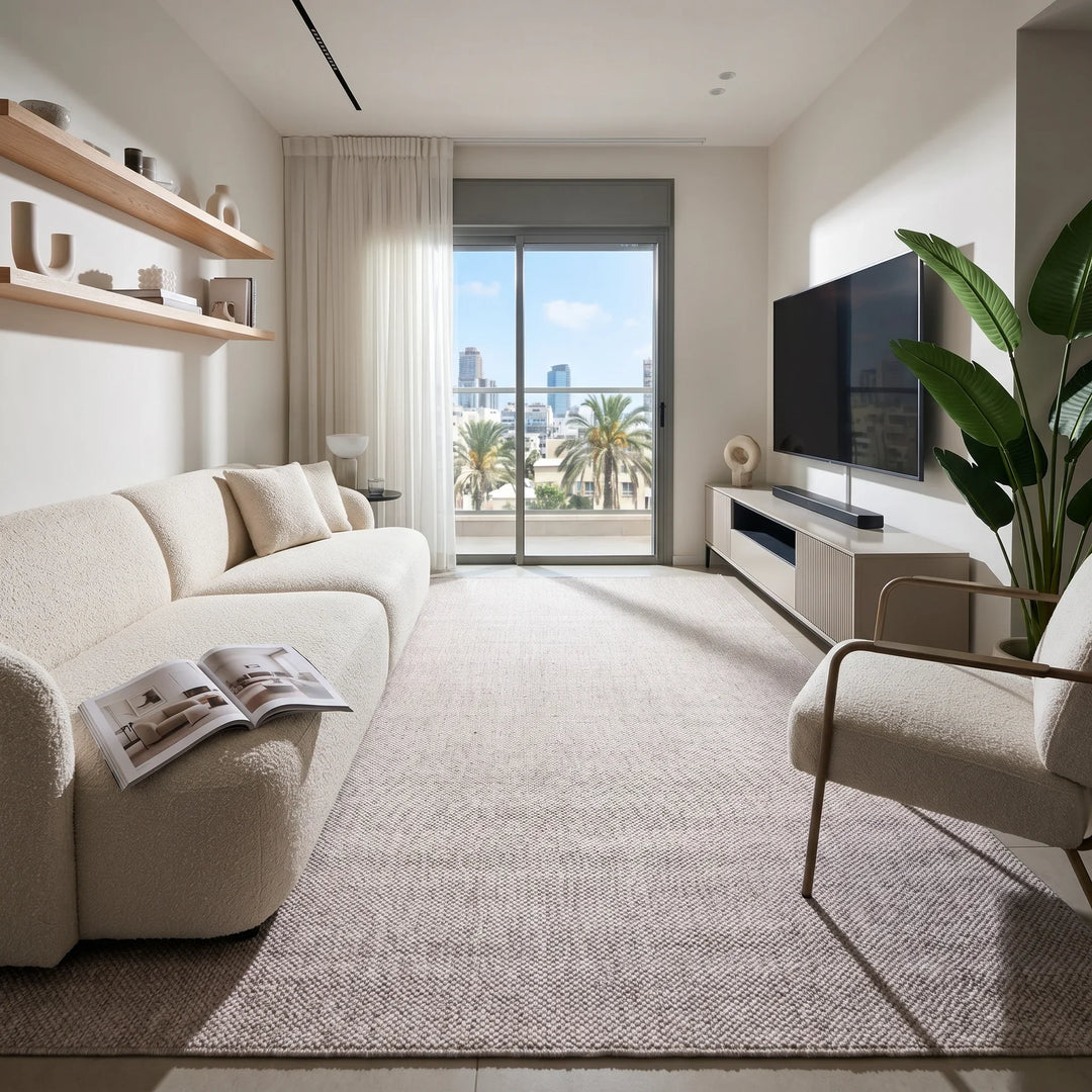 שטיח לופס 01 בז' בהיר | Loops, Clear Sunny Day.