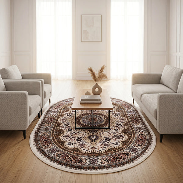 שטיח רויאל 03 קרם אובלי | Royal, Dreamy Morning Glow, styled props.