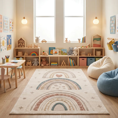 שטיח קשתות 01 קרם, Dreamy Morning Glow, styled props.