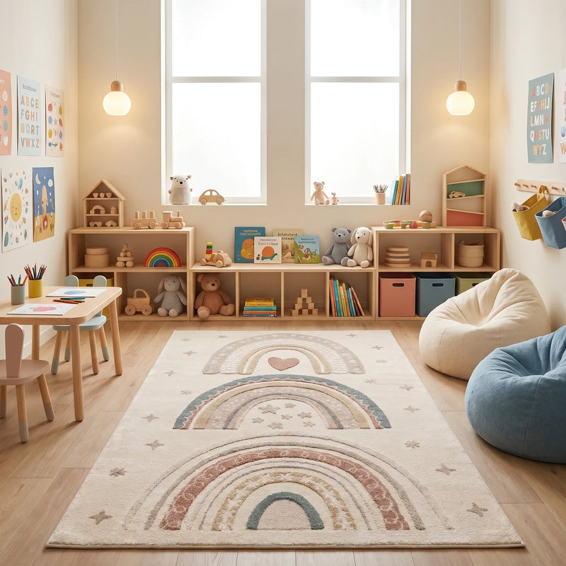 שטיח קשתות 01 קרם, Dreamy Morning Glow, styled props.